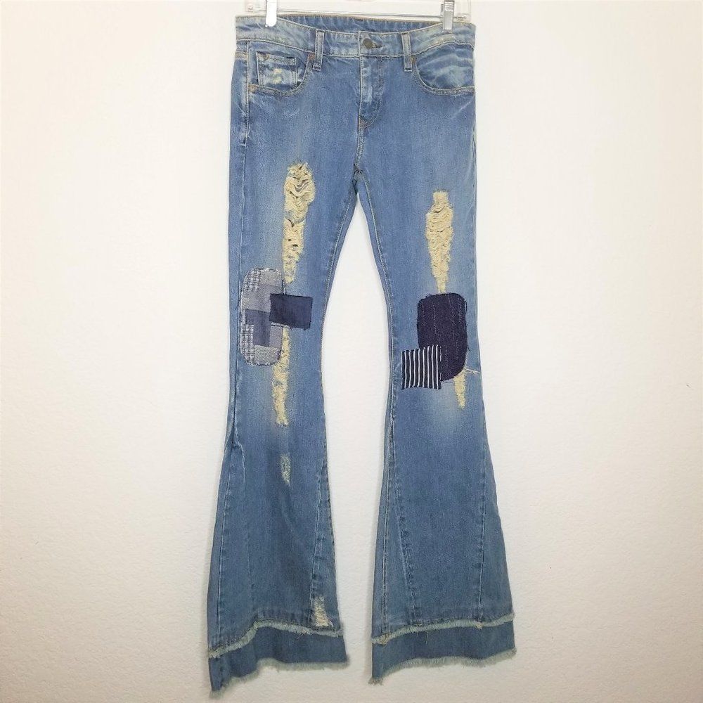 Free People Artisan Hippie Jeans Bell bottoms